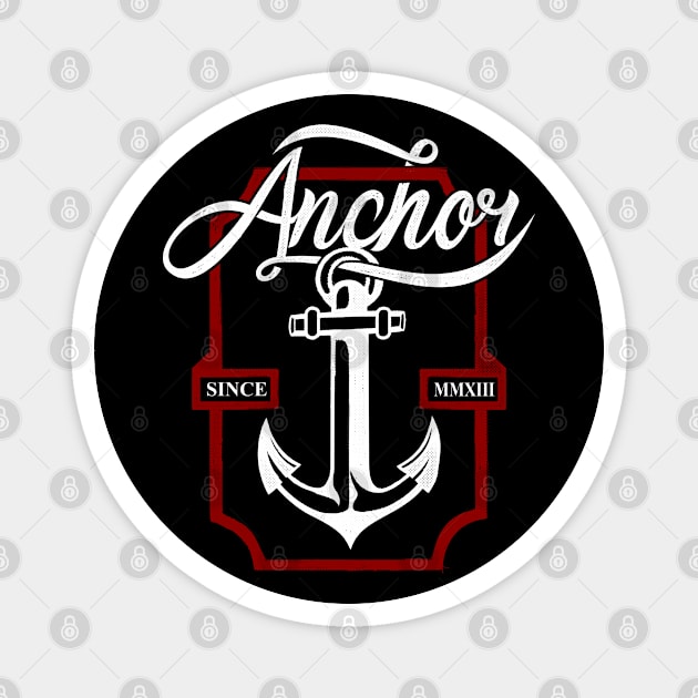 Anchor Vintage Artwork Magnet by Dedonk.Graphic